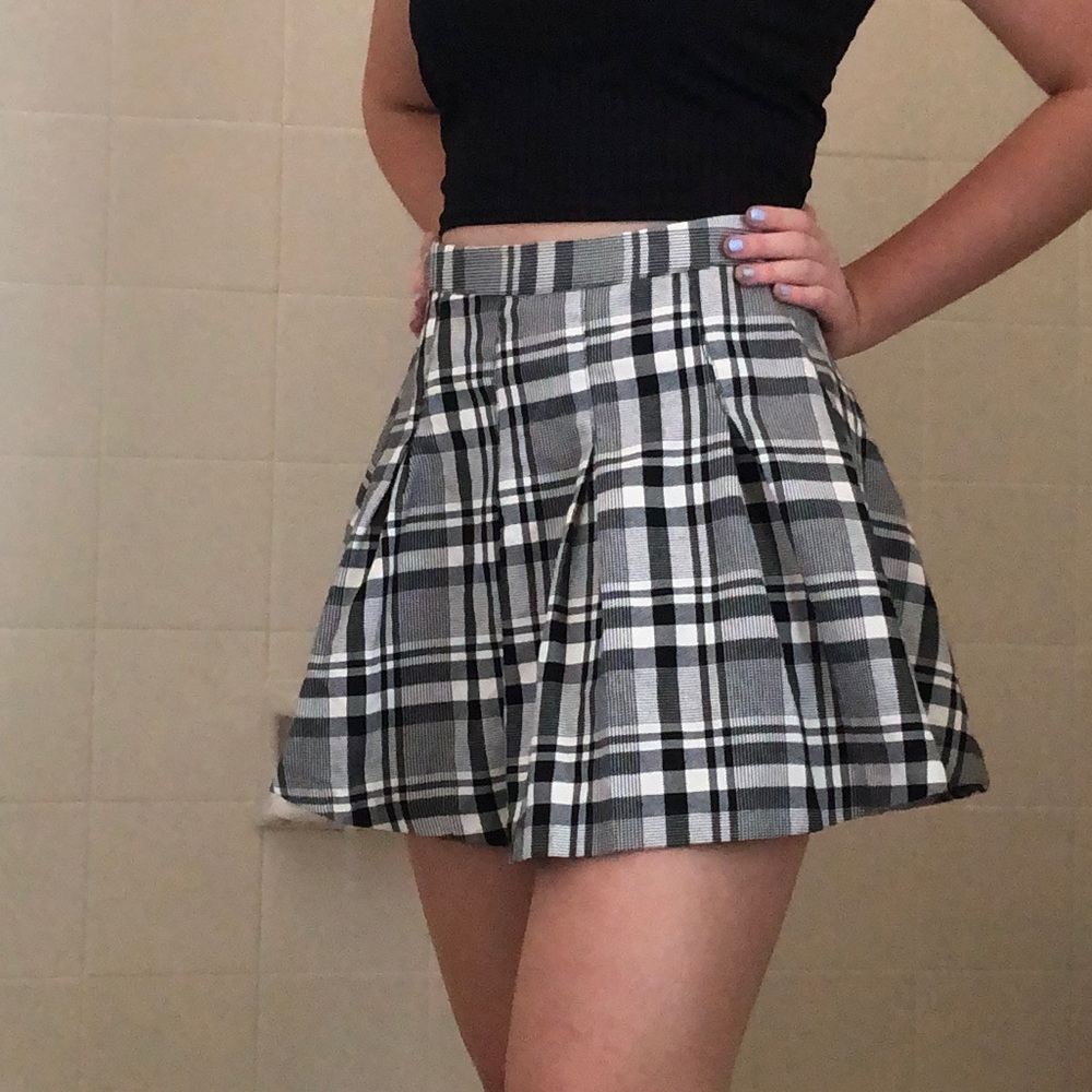 H&M Plaid Skater Skirt